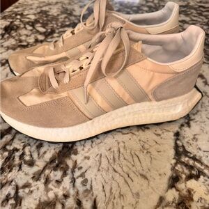 Adidas Women’s Neutral Beige Suede & Nylon Sneaker
